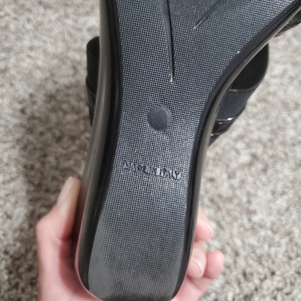 Black Strappy Women's Sandals Size 8 - Picture 8 of 10
